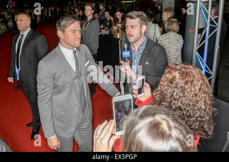 Sydney, Australia - Luglio 06, 2015: Channing Tatum parla ai media presso il 'Magic Mike XXL' Australian premiere il 6 luglio 2015 a Sydney, in Australia. Credito: MediaServicesAP/Alamy Live News Foto Stock