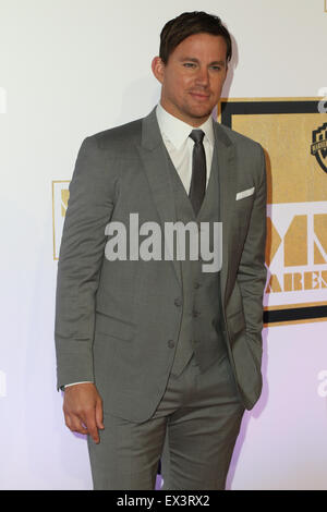 Sydney, Australia. 6 luglio 2015. Channing Tatum (Magic Mike) arriva sul tappeto rosso al Qantas Credit Union Arena di Sydney per il film premiere di Magic Mike XXL. Credito: Credito: Richard Milnes/Alamy Live News Foto Stock