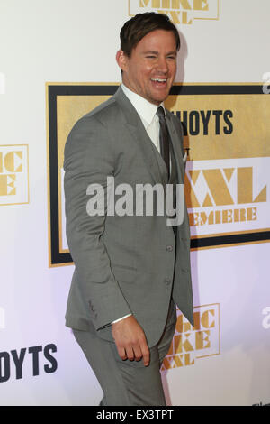 Sydney, Australia. 6 luglio 2015. Channing Tatum (Magic Mike) arriva sul tappeto rosso al Qantas Credit Union Arena di Sydney per il film premiere di Magic Mike XXL. Credito: Credito: Richard Milnes/Alamy Live News Foto Stock