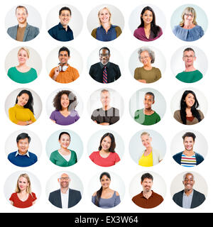 Diverse persone Multi variazione etnica concetto Casual Foto Stock