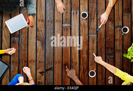 Il team di Business Planning Project Meeting Concept Foto Stock