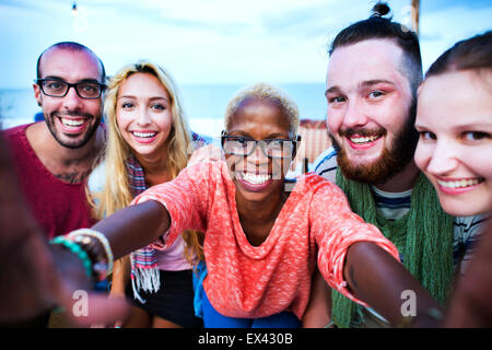Beach Party estivo convivere Selfie Concept