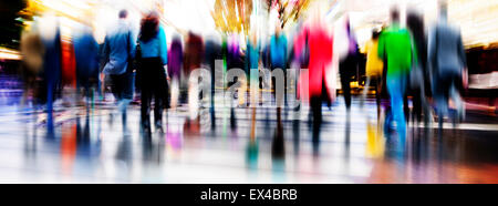 La gente di affari Rush Hour a piedi il pendolarismo concetto di città Foto Stock