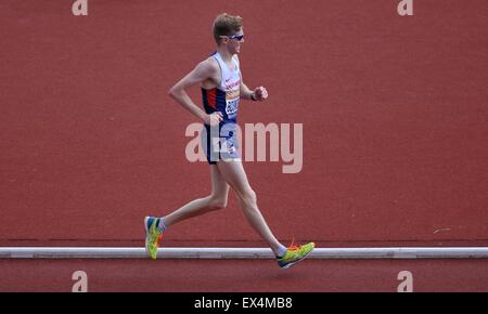 Tom Bosworth. Mens 5000m corsa a piedi. British Athletics Championships. Alexander Stadium, Perry Barr, Birmingham, Inghilterra, Regno Unito. 05/07/2015. Foto Stock