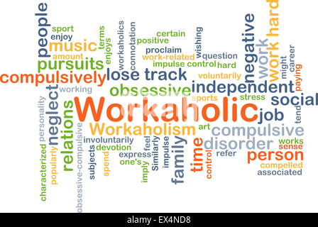 Concetto di sfondo wordcloud illustrazione del lavoro Foto Stock