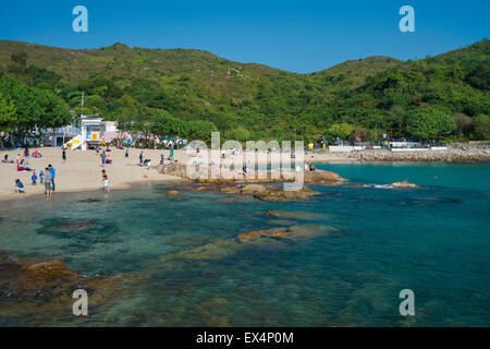 Hung Shing Yeh Beach sull Isola di Lamma, Hong Kong, Cina Foto Stock