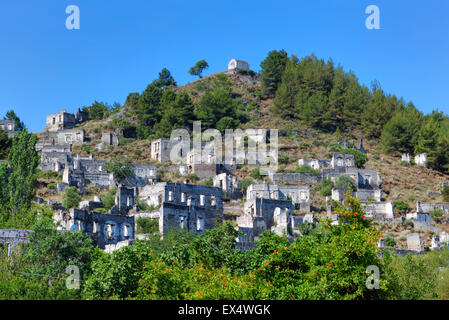 Kayakoey, città fantasma, Fethiye, Mugla, Turchia Foto Stock