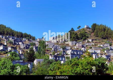 Kayakoey, città fantasma, Fethiye, Mugla, Turchia Foto Stock