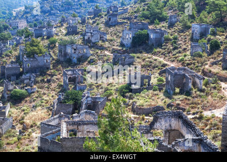 Kayakoey, città fantasma, Fethiye, Mugla, Turchia Foto Stock