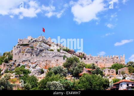 Castello, Kalekoey, Kekova, Antalya, Turchia Foto Stock