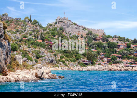 Castello, Kalekoey, Kekova, Antalya, Turchia Foto Stock