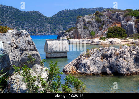 Kalekoey, Kekova, Antalya, Turchia Foto Stock