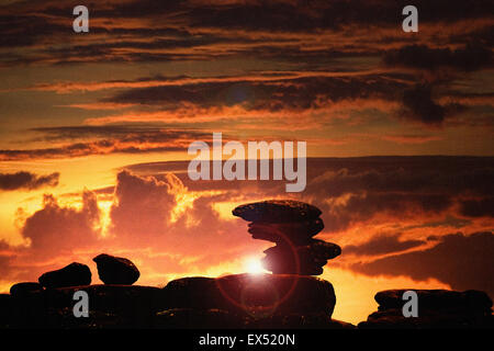 Brimham rocce vicino ponte Pateley North Yorkshire England Regno Unito Foto Stock