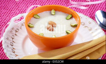 Kheer budino di riso Foto Stock