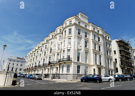 Percival terrazza in stile Regency appartamenti e proprietà Kemp città sul lungomare di Brighton Regno Unito Foto Stock