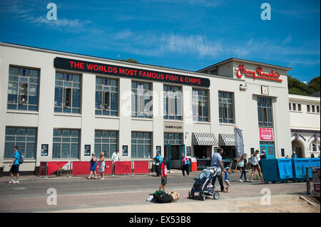 Harry Ramsden's Fish e Chip shop on Bournemouth fronte mare, Regno Unito, Gran Bretagna Foto Stock