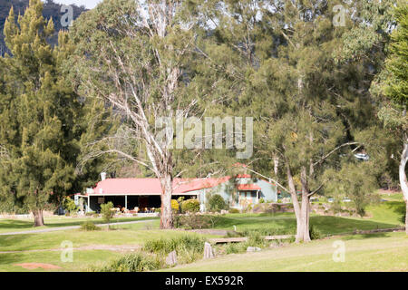 Kangaroo Valley campo da golf e club house, nelle highlands meridionali del Nuovo Galles del Sud, Australia Foto Stock