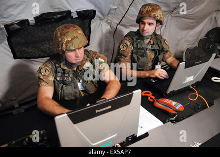 Italian Joint Force Headquarters, NATO IT-JFHQ command post Foto Stock