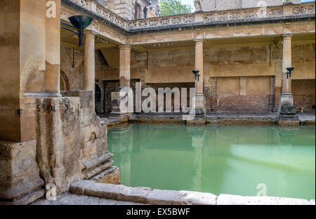 Il Grande bagno delle Terme Romane complesso di Bath, Somerset, Inghilterra Foto Stock