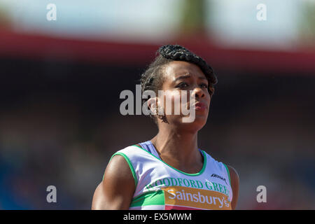 Birmingham, Regno Unito. 05 Luglio, 2015. Sainsburys britannico Campionato di atletica. Donne 100m Ostacoli Finale vincitore Tiffany Porter © Azione Sport Plus/Alamy Live News Foto Stock