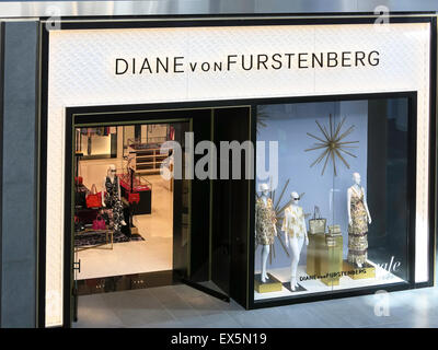 Diane von Furstenberg Storefront, luogo di Brookfield nel Battery Park City, NYC, STATI UNITI D'AMERICA Foto Stock