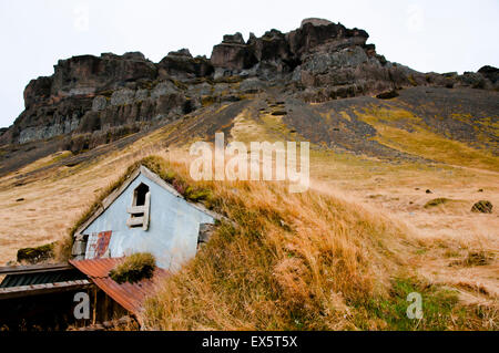Turf House - Islanda Foto Stock