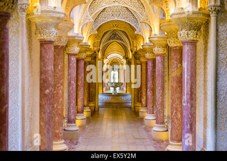 Monserrate interni del Palazzo di Sintra, Portogallo. Foto Stock