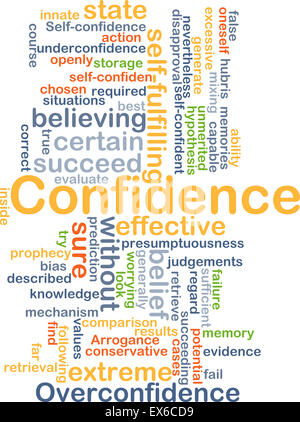 Concetto di sfondo wordcloud illustrazione di fiducia Foto Stock