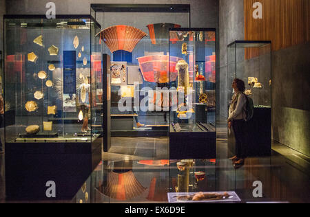 Museo cileno di arte precolombiana, Sala Cile antes de ser Cile (Cile Cile Hall), Santiago. Il Cile. Foto Stock