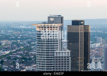 Torre Westend - 208 m alto grattacielo è il terzo edificio più alto della città di Francoforte sul Meno, Germania Foto Stock