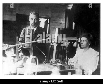 Pierre e Marie Curie1905 Foto Stock