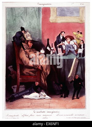 Le malade imaginaire da Honoré Daumier (1808-1879) Foto Stock