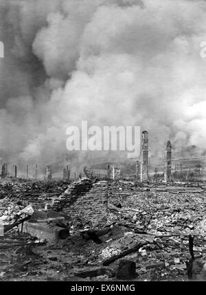L'ultimo giorno del fuoco; San Francisco Terremoto 1906 Foto Stock