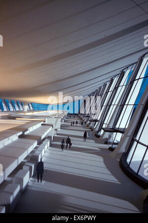 Modello dell'edificio del terminal presso l'Aeroporto Internazionale di Dulles, Chantilly, Virginia, 1958-63 progettato dall architetto Eero Saarinen, 1910-1961. Foto Stock