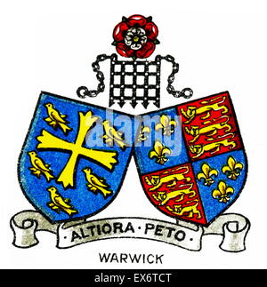 Emblema per Warwick College, Leamington Spa, uno dei più grandi college educativi nel Regno Unito. Essa è stata costituita nel 1996 con la fusione di Mid-Warwickshire College in Leamington Spa e Warwickshire College per agricoltura, orticoltura, equine e rel Foto Stock