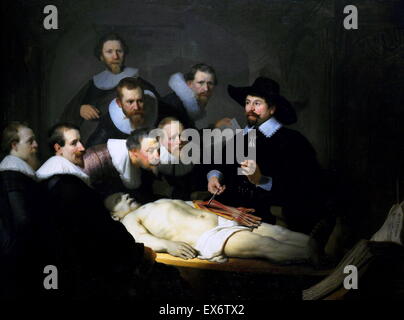 La Lezione di anatomia del dottor Nicolaes Tulp 1632. Da Rembrandt Foto Stock