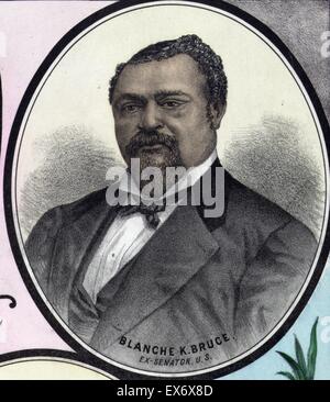 Blanche Kelso Bruce (1 marzo 1841 - 17 Marzo 1898) era un politico degli Stati Uniti che ha rappresentato il Mississippi come un repubblicano NEGLI STATI UNITI Senato da 1875 a 1881 Foto Stock