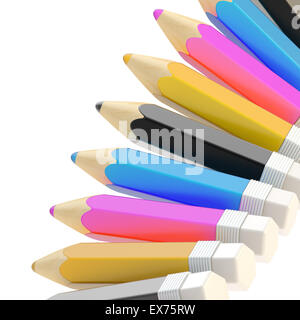 Matita composizione di sfondo Foto Stock