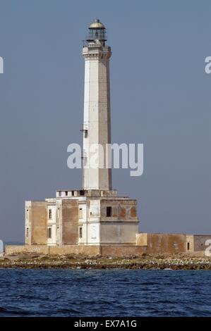 L'Italia, Regione Puglia, il faro di Gallipoli Foto Stock