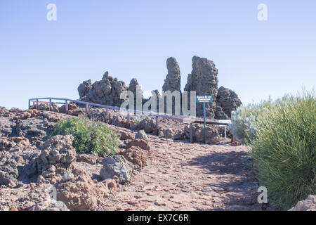 Il picco più alto del Mirador Del Roque de los Muchachos a La Palma, Spagna. Foto Stock