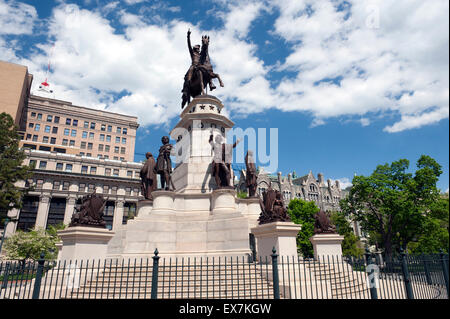 George Washington monumento equestre per motivi di State Capitol, Richmond, Virginia, Stati Uniti d'America. Foto Stock