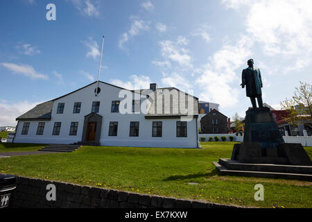 Governo Stjornarradid casa ufficio del Primo ministro Reykjavik Islanda Foto Stock
