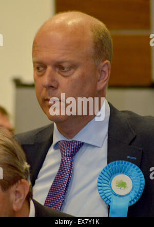 Elezioni generali 2015 - Epsom and Ewell i risultati per circoscrizione con: Chris Grayling dove: Epsom, Regno Unito quando: 08 Maggio 2015 Foto Stock