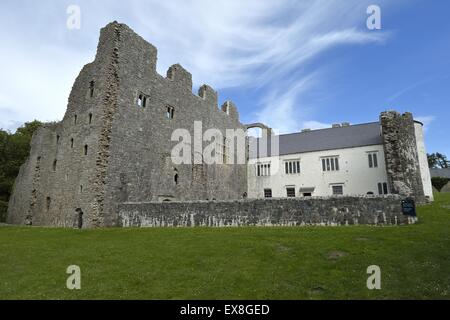 Oxwich Castle rovine Foto Stock