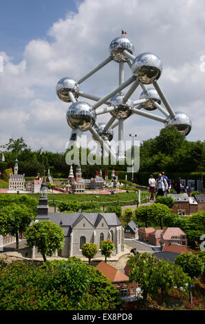 Museo atomium mini-europe heysel Bruxelles Belgio Foto Stock