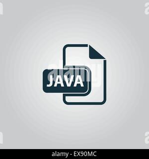 Lo sviluppo di Java formato file icona piatta Illustrazione Vettoriale