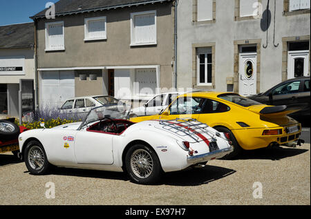 MGA 1600 roadster e Porsche turbo Foto Stock