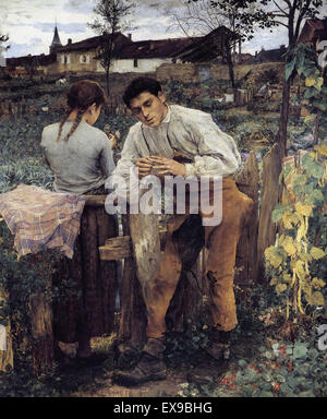 Jules Bastien-Lepage Village amore (o rurali amore) Foto Stock