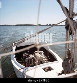 A spingere la barca per un saltare Jack su 26 maggio 2013 vicino a Tilghman Island Maryland Foto Stock