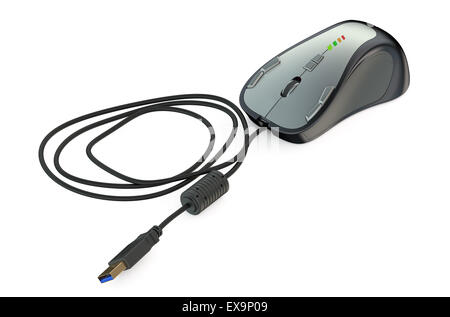 Il mouse del computer isolati su sfondo bianco Foto Stock